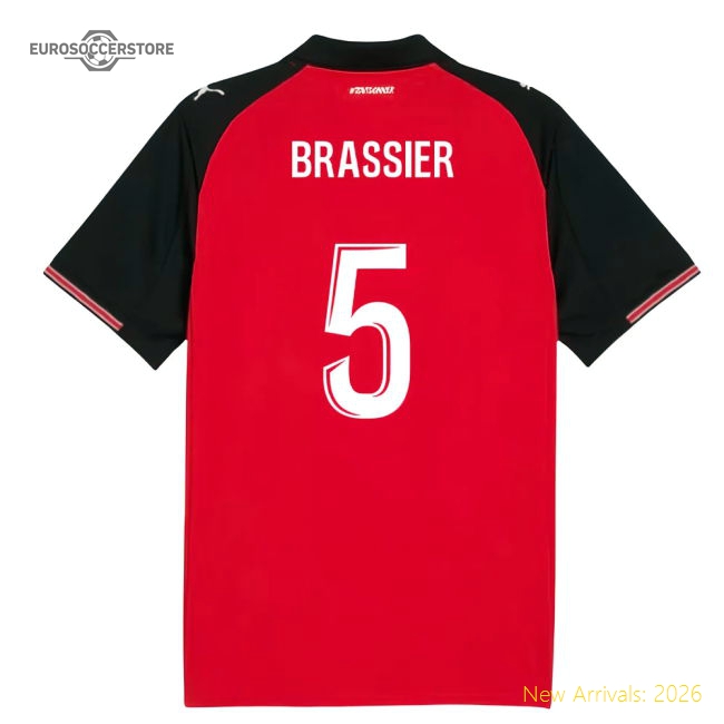 2025-2026 Stade Rennais Home Shirt (Brassier 5)-Vantage Point Soccer